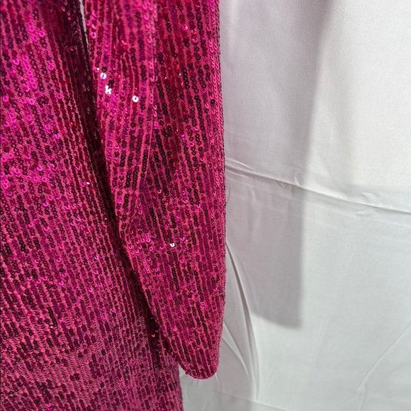 Eliza J Elegant Sequin Dress in Pink Size 4 - Picture 4 of 11